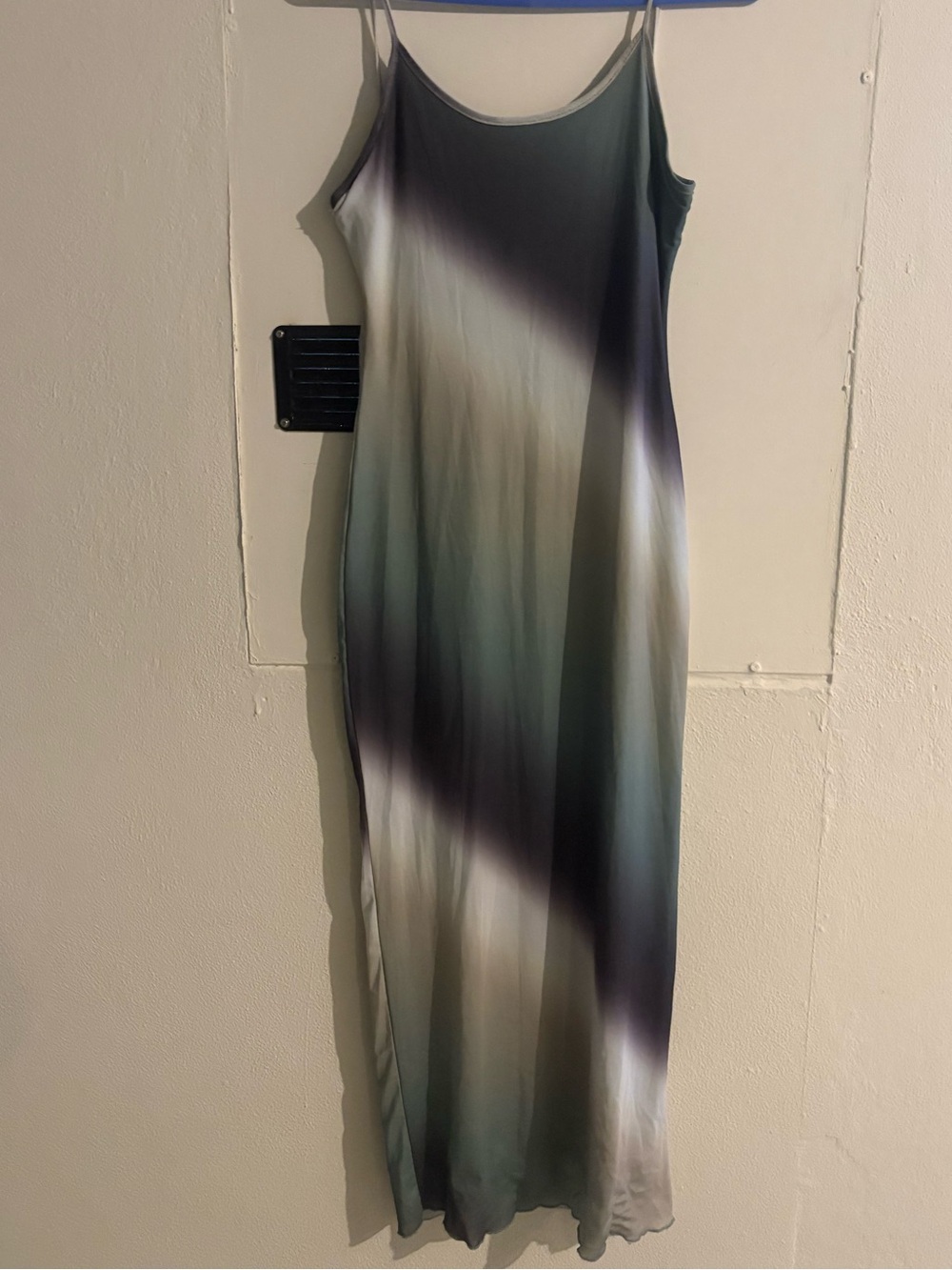 See You Monday Ombre Maxi Slip Dress in Green and Gray